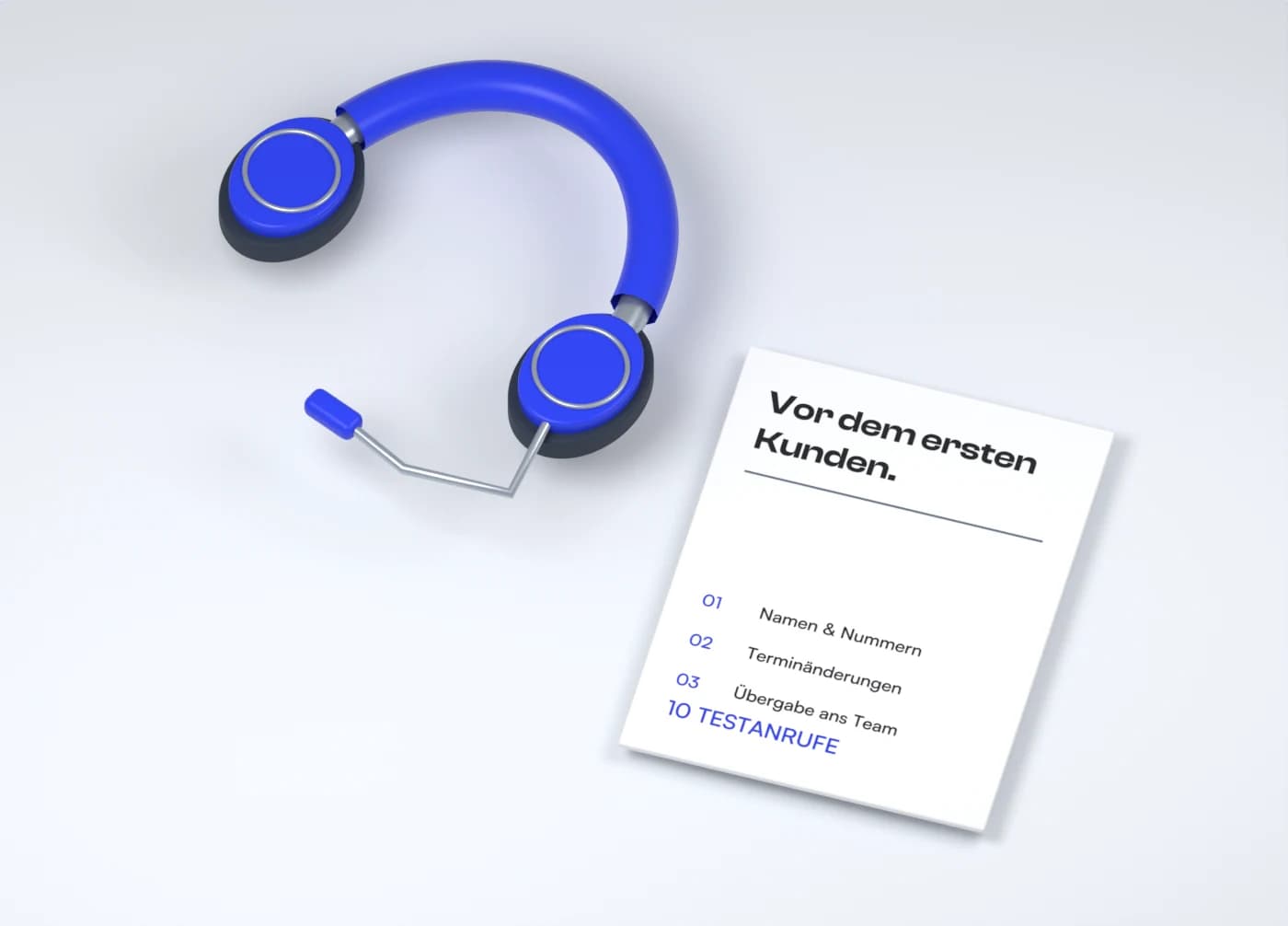 Illustration eines Telefons mit einer geordneten Übergabe der Anrufangaben.